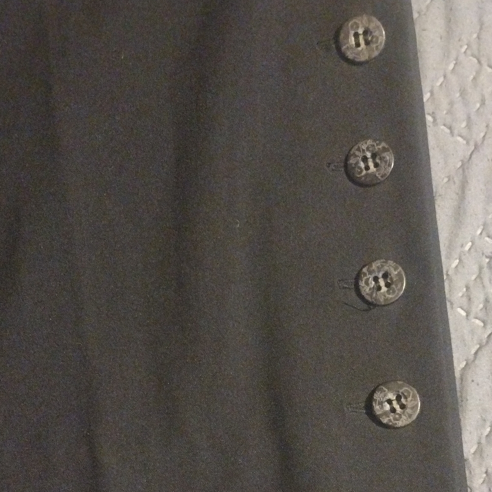 Sharon Young Black Pants with Button Accents - Picture 3 of 9
